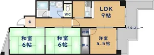 大阪府八尾市南植松町1丁目【マンション】の間取り