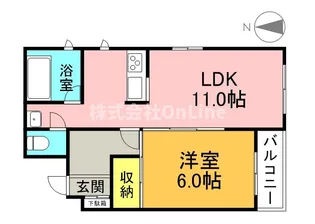 メゾン夕陽ケ丘【2階】の間取り