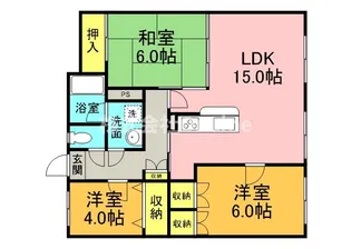 グランフェルティ平野加美【3階】の間取り