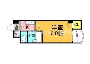 オーキッドコート玉造【8階】の間取り