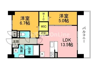 ディエスベアティ久宝寺口【1階】の間取り
