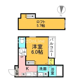 ハーモニーテラス中本【2階】の間取り