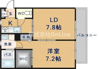 大阪府東大阪市高井田【アパート】の間取り