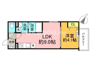 大阪府東大阪市衣摺1丁目【アパート】の間取り