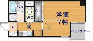大阪府東大阪市小阪1丁目【マンション】の間取り