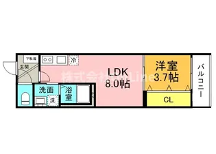 大阪府東大阪市俊徳町1丁目【アパート】の間取り