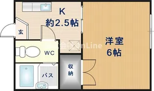大阪府東大阪市永和3丁目【アパート】の間取り