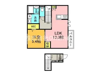 プレセアコート花園 A棟【2階】の間取り