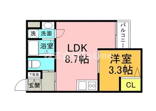 H-maison衣摺Ⅱ【3階】の間取り