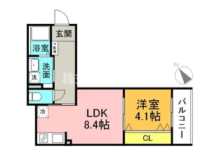 Ogar Court Fuse【1階】の間取り