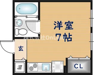 プロシード八戸ノ里【1階】の間取り