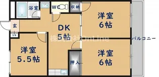 第一高山ハイツ【3階】の間取り