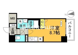 エストゥルースプラスサウス大阪【8階】の間取り