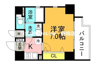 クレイドル四天王寺【11階】の間取り