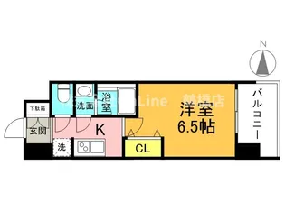 ブランシエスタ森ノ宮【13階】の間取り