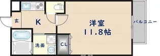 フジパレス長栄寺Ⅱ番館【2階】の間取り