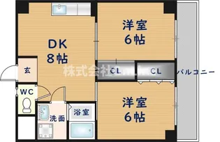 ループ真田山【5階】の間取り