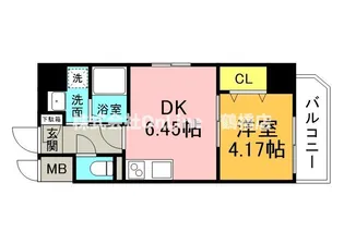アートレジデンス上町【4階】の間取り