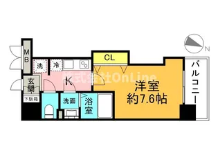 Luxe玉造2【7階】の間取り