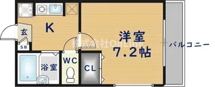 大阪府東大阪市瓜生堂1丁目【マンション】の間取り
