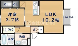 サンプラザ横沼【2階】の間取り