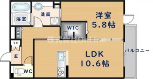 セントラルコート高井田【3階】の間取り