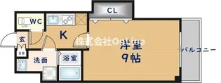 クラビス上町台【4階】の間取り