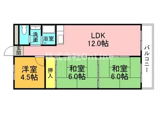 マンションモンシャトル【3階】の間取り