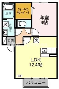 ラ・ミュー久宝寺 Ⅱ棟【2階】の間取り