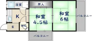 七福荘【1階】の間取り