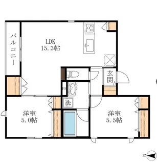 平野区加美正覚寺1丁目ヘーベルメゾン【2階】の間取り