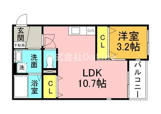 ウエスト・コート【2階】の間取り