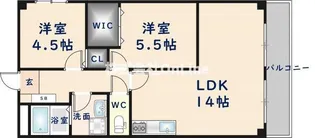 カーサフィオーレ弐番館【4階】の間取り
