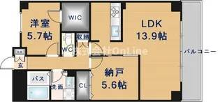 レジディア玉造【11階】の間取り