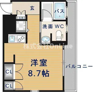 セイワパレス夕陽丘【10階】の間取り