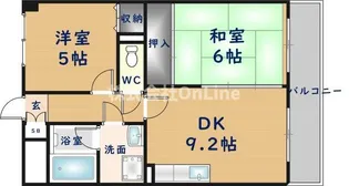 EAST NAGARE【6階】の間取り