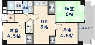 大阪府東大阪市友井5丁目【マンション】の間取り