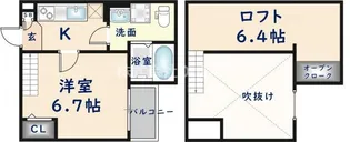 大阪府東大阪市大蓮東2丁目【アパート】の間取り