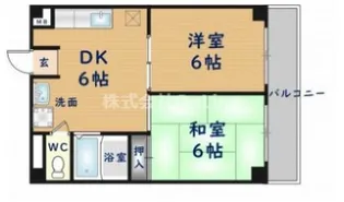 大阪府東大阪市長田3丁目【マンション】の間取り