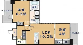 大阪府東大阪市御厨南2丁目【マンション】の間取り