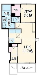 大阪府東大阪市大蓮北4丁目【アパート】の間取り
