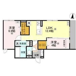 大阪府東大阪市横沼町3丁目【アパート】の間取り