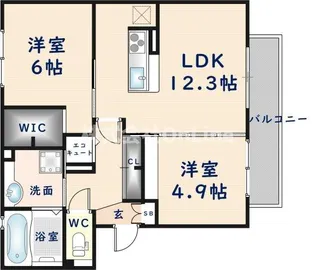 ブランシェメゾン【1階】の間取り