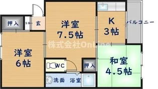 朝風マンション1番館【3階】の間取り