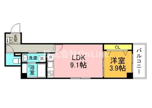 アルカンシェルコート緑橋【3階】の間取り