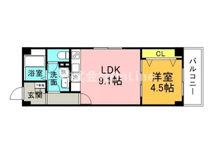 アルカンシェルコート緑橋【2階】の間取り