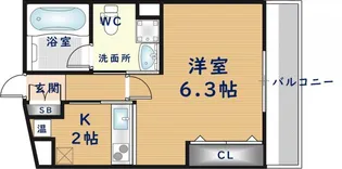 Celeb布施東【10階】の間取り