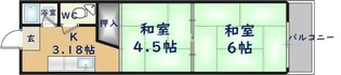 サンライフ久宝寺【205号室】の間取り
