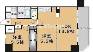 ハイラインⅢ【11階】の間取り