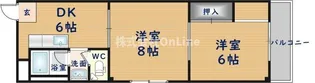 日の出コーポ【2階】の間取り